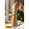 CM Labirent Model Zirkon Taşlı VIP Seri Gold Renk Pirinç Kadın Bileklik