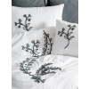 Cotton Box Brode Ranforce Çift Kişilik Nevresim Takımı İvy Gri