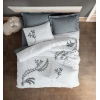 Cotton Box Brode Ranforce Çift Kişilik Nevresim Takımı İvy Gri