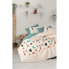 Cotton Box Puff Nakışlı Ranforce Çift Kişilik Nevresim Takımı Gaja Mint