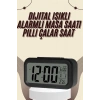 Dijital Masa Saati Termometreli Takvim Çalar Saat Led Ekran Pilli