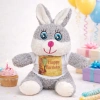 Doğum Günü Tişörtlü Sevimli Peluş Tavşan