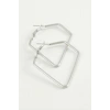 Dörtgen Halka Küpe 4,5 cm