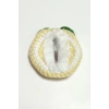 El Yapımı Limon İşlemeli Örgülü Çıtçıtlı Toka