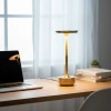 Eskitme Gold Kasa Dokunmatik Şarjlı Masa Lambası – 3 Renk Işık Modlu, LED Aydınlatmalı, Modern &amp; Dekoratif Abajur (5047)