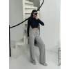 Fitilli şardonlu pantolon gri a4058