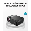 Full HD 1080p Projeksiyon Cihazı Taşınabilir LED Teknolojili ve HDMI Uyumlu