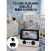 Gece Görüşlü Güvenli Bebek Monitörü 720P HD Görüntü Yeni Nesil