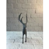 Geyik Figürü Gri Modern Salon ve Raf Dekoru
