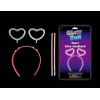 Glow Stick Karanlıkta Yanan Fosforlu Kalp Taç 12 Adet (5047)