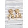 Gold Renk Deniz Temalı Vintage Kadın Küpe