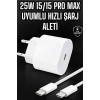 Güç Adaptörü ve Kablosu Şarj Aleti 15/15 Pro Max Uyumlu Hızlı Şarj