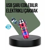 Güç Göstergeli Şarjlı Fenerli USB Elektrikli Çakmak