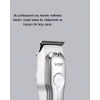 Gümüş Desenli Şarjlı Tıraş Makinesi – 120 Dakika Çalışma Süresi, 3 Başlıklı