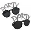 Gümüş Simli Party Yazılı Parti Gözlüğü Show 15x7 cm