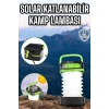 Güneş Enerjili Led Lamba Kamp Lambası Katlanabilir Lamba USB Şarjlı