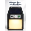 Güneş Enerjili Sensörlü Solar Aplik Duvar Tipi Dış Mekan Bahçe Balkon Işığı