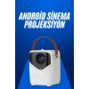 HD Ayaklı Portatif Projeksiyon Cihazı Android İşlemcili Sinema Projektörü