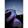 Helmet Graffiti Motor Kask Kulaklık Rgb Modlu Su Geçirmez 6.0 Bluetooth Intercom Yenı Model