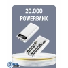 Hızlı Şarj Destekli 20.000mAh Powerbank USB Type-C Lightning LCD