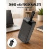 Hızlı Taşınabilir 50.000 Mah Powerbank Led Ekran Android ve İOS Uyumlu Yeni Nesil
