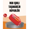 IPX6 Su Geçirmez RGB LED Işıklı Taşınabilir Bluetooth Hoparlör 2400 mAh
