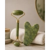 Jade Roller ve Gua Sha Taşı Yüz Bakım Masaj Seti