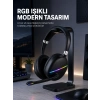 Kablosuz Bluetooth 5.0 Kulaklık RGB Işıklı Tasarım