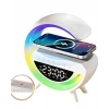 Kablosuz Şarjlı Bluetooth Hoparlör RGB Işık Gece Lambası Dijital Saat