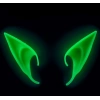 Karanlıkta Yanan Fosforlu Lateks Elf Kulağı 1 Çift 10x5 cm (5047)