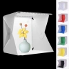 Katlanır Işıklı Fotoğraf Stüdyosu 40x40 cm 6 Renk Fonlu Ürün Çekimi İçin Uygun Fotoğraf Çekim Kutusu (5047)