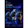 Kavisli Cam Tasarımlı Akıllı Saat AMOLED Ekran Üç Kordonlu Günlük Kullanım Seti