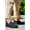 KB-114  Kuback Siyah Triko Siyah  Yüksek Taban Bağcıksız Günlük Erkek Ayakkabı