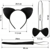Kedi Kostüm Taç Kuyruk Papyon Seti 1 Adet (5047)