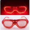 Kırmızı Led Işıklı Parti Gözlüğü - Neon Glow Şerit Gözlük 3 Modlu