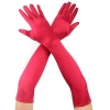 Kırmızı Renk Dirseğe Kadar Uzun Kumaş Eldiven 40 Cm Bx40