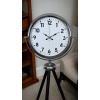 Krom Dekoratif Tasarım Tripod Ayaklı Saat
