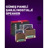 KTF-1428 Güneş Paneli Şarjlı Nostaljik Bluetooth Hoparlör – FM/AM/SW Radyo, USB/SD Desteği, Taşınabilir Tasarım