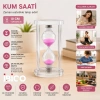 KÜÇÜK CAM KUM SAATİ CAM STANDLI= ÇAP: 6CM-YÜKSEKLİK: 10CM (5047)