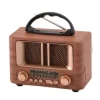 Küçük Mini Boy Retro Ahşap Tasarım Bluetooth Hoparlörlü Radyo – FM/AM Destekli, Şarjlı ve Taşınabilir Radyo NS-8108 (5047)