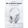 Kulak Üstü Kablosuz Bluetooth Kulaklık Yumuşak Pedli Mikrofonlu Günlük Kullanım