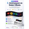 Kumandalı LED Matrix Panel Kayan Yazı Tabelası Renkli Mesaj Ve Saat Gösterimli