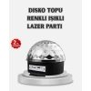 LED Disko Küresi Bluetooth Hoparlörlü Ritimle Senkronize Döner Işıklı