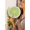 Limon Desenli Kore Yelpaze