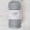 Loren Polyester Soft Macrame Açık Gri El Örgü İpi - LM036 - 34441