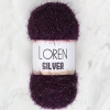 Loren Silver Patlıcan Moru El Örgü İpi - RS0109 - 34082