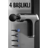 Masaj Tabancası 4 Başlıklı Kas ve Vücut Ağrıları İçin Şarjlı Darbeli