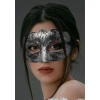 Maskeli Balo Antik Gri Gümüş Eskitilmiş Maske Balo Venedik (5047)