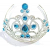 Mavi Taşlı Elsa Çocuk Tacı Prenses Tacı Kraliçe Tacı 16x14 cm (5047)