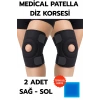 Medical Patella Destekli Diz Korsesi İkili Sağ Sol Çapraz Bağ Menisküs Ağrısı Için Sporcu Dizlik
